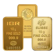 10 gram Gold Bar - Brand Varies (No Card)