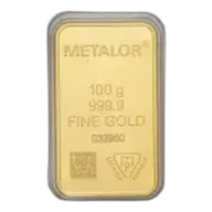 100g Metalor Gold Bar