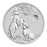 2023 Australia 1 oz Silver Lunar Rabbit BU (Series III)