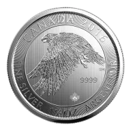 1.5 oz Silver Coin - 2016 White Falcon - Royal Canadian Mint - RCM .9999 Ag