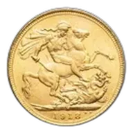 1918-M Australia Gold Sovereign George V BU
