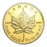 1993 Canada 1/2 oz Gold Maple Leaf BU
