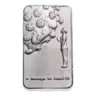 Argentia Silver Art - 3 oz Bar - COVID19 - Matte