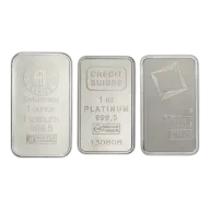 1 oz Platinum Bar - Various Brands