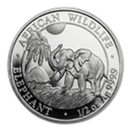 2017 Somalia 1/2 oz Silver Elephant BU