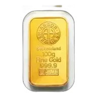 Minted Gold 100 Gram Argor Heraeus Bar In-Sleeve - Pre-Owned