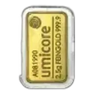 2.5g Gold Umicore Bar Pre-Owned