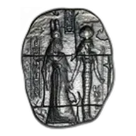 2 oz Hand Poured Silver Relic Bar - Egyptian Goddesses (w/ bag)