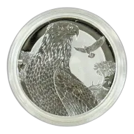 Tuvalu 2018 $2 Tasmanian Wedge-tailed Eagle 2oz Silver BU Coin- Dog Privy