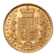 Victoria Young Head Shield Back Sovereign