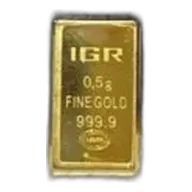 1/2 Gram .999 Pure Gold Bar