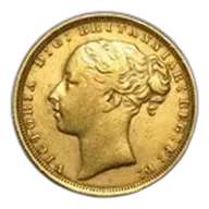 1871-1887 Great Britain Gold Sovereign Young Victoria Avg Circ