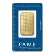 1 oz Gold Bar - PAMP Suisse (Suisse Logo, In Assay)