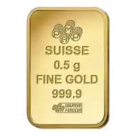 Misc Minted Gold Bar, 1/2 gram