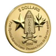 2015 Canadian 1/10 oz First Special Service Force Gold Coin
