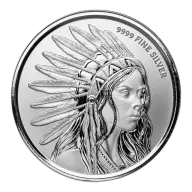 1 oz 99.99% Silver Buffalo Girl Round