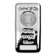250g Cast Silver Bar | Baird & Co