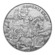 SilverTowne Legendary Warriors Genghis Khan Silver Round - 1oz