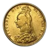 1887-1893-S Australia Gold Sovereign Victoria Jubilee Avg Circ