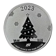 2023 1 OZ 999 SILVER ROUND CHRISTMAS ASAHI MINT