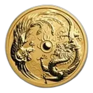 2018 Australia 1 oz Gold Dragon & Phoenix BU
