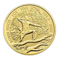 2021 1oz Gold Myths and Legends, Robin Hood Coin
