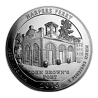2016 5 oz Silver ATB Harpers Ferry National Historical Park, WV