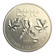 2010 1oz Canadian Silver Maple Leaf Vancouver Olympics