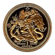Isle Of Man One Ounce Gold Angel (dates our choice)