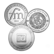 Misc. Minted Silver Round, 1/2 oz