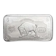 5 oz Silver Bar - 1901 $10 Bison