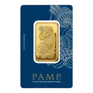 1 oz PAMP Suisse Gold Bar - Lady Fortuna Veriscan