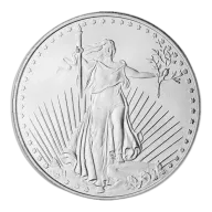 Highland Mint (HM) 1 Oz $20 Saint Silver Round