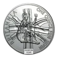 1 oz Silver Britannia BU (Abrasions, Random Year)