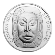 Fine Silver Ultra-High Relief Coin - Matriarch Moon Mask (2014)