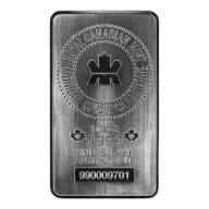 10 oz Silver Bar - Preowned - Royal Canadian Mint - RCM .9999 Ag