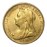 1893-1901-M Australia Gold Sovereign Victoria Veil Head Avg Circ