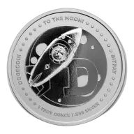 1 oz Dogecoin Silver Round - The Moon