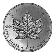 2002 1 oz Silver Coin Maple Bullion