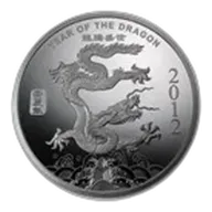 5 oz Silver Round - APMEX (2012 Year of the Dragon)