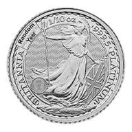 1/10 oz British Platinum Britannia Coin (Random Year)