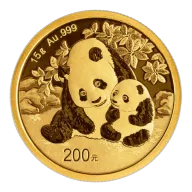 2024 200 Yuan Gold Chinese Panda .999 15g Brilliant Uncirculated