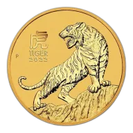 2022 Australia 1/20 oz Gold Lunar Tiger BU (Series III)