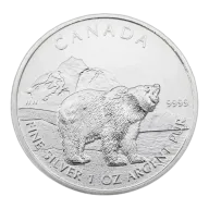 1 oz Grizzly Bear Silver Coin