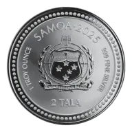 2025 1 oz Samoan Zebra Seahorse Silver Coin