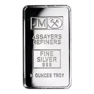10 oz Johnson Matthey Struck (Extruded) Silver Bar