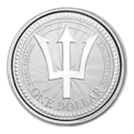 2023 Barbados 1 oz Silver Trident BU