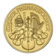 Austria 1/10 oz Gold Philharmonic BU (Random Year)