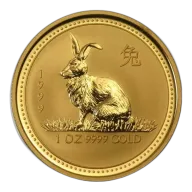 1 Oz Australian Lunar Series "Year of the Rabbit" Gold Coin (1999) (Series 1)