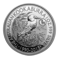 Australian Kookaburra 1 oz. Silver 2015 - Goat Privy Mark